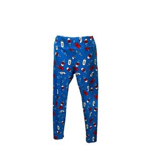 LulaRoe OS Red, White & Blue Bomb Pop Leggings